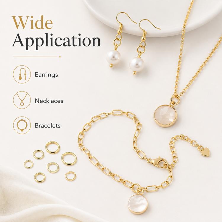 Confezione da 100 anelli di congiunzione aperti per la creazione di gioielli fai da te., Flat-Cut Loop 0.5x3mm, Flat-Cut Loop 0.5x4mm, Flat-Cut Loop 0.6x3.5mm, Flat-Cut  Loop 0.7x4mm