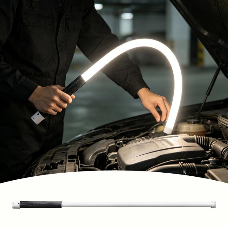 Faro da lavoro a LED multifunzione portatile e flessibile per esterni, ideale per riparazioni auto., White Light, Multi-mode RGB