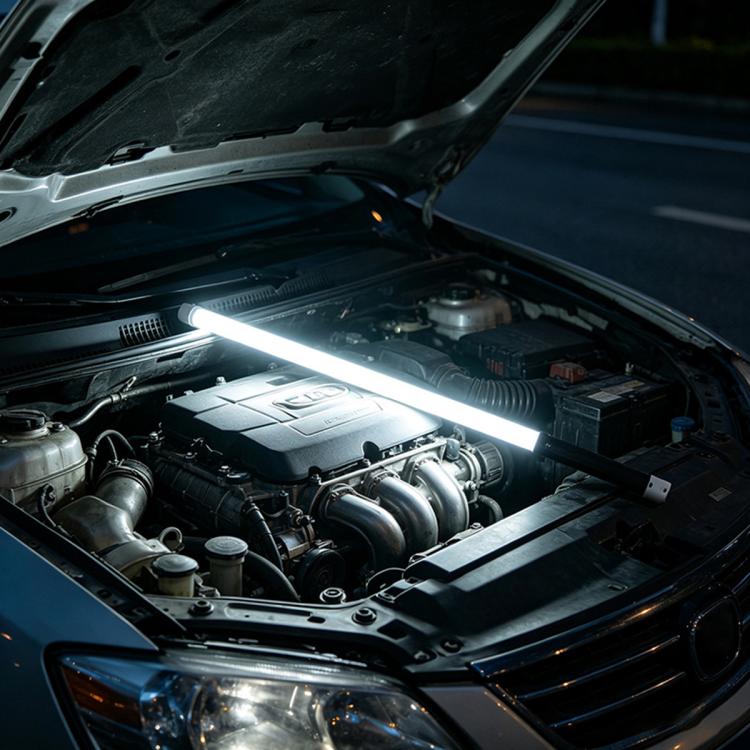 Faro da lavoro a LED multifunzione portatile e flessibile per esterni, ideale per riparazioni auto., White Light, Multi-mode RGB