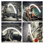 Faro da lavoro a LED multifunzione portatile e flessibile per esterni, ideale per riparazioni auto., White Light, Multi-mode RGB