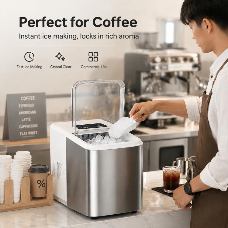 Macchina per il ghiaccio intelligente a proiettile di piccole dimensioni per uso domestico, US Plug, UK Plug, EU Plug