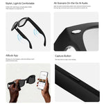 Occhiali audio intelligenti MT5 con intelligenza artificiale, cuffie a orecchio aperto, chiamate Bluetooth, assistente vocale intelligente AI, Sunglasses, Anti Blue Light Lens