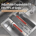 Ponte regolabile per lavello, supporto antiscivolo per pietra per affilare per lavello da cucina, ABS, Carbon Steel