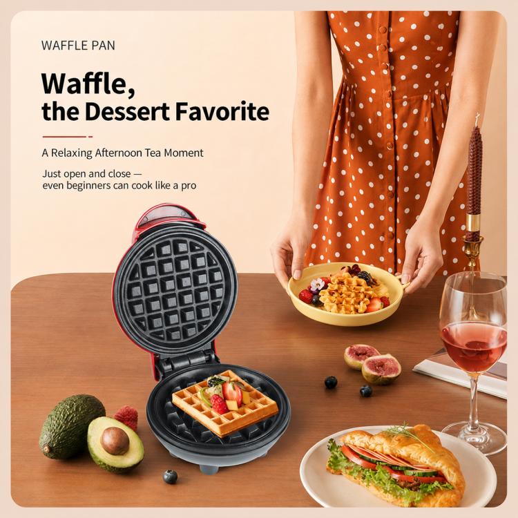 Mini macchina per waffle domestica, macchina per pane per la colazione, macchina per sandwich, AU Plug, EU Plug, UK Plug, US Plug