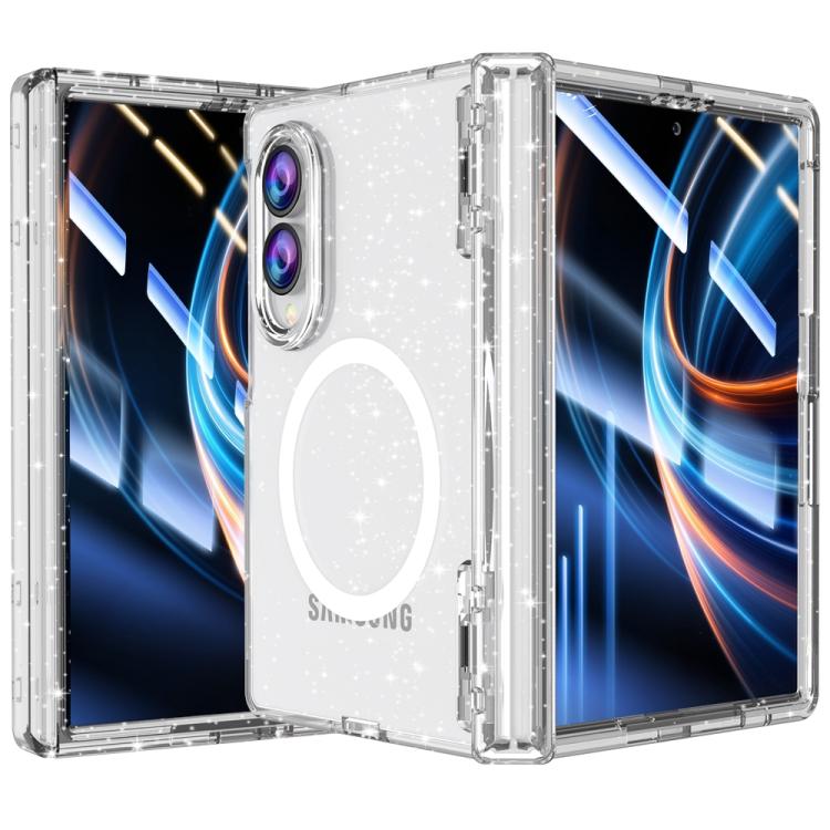 Custodia con pellicola magnetica trasparente glitter per Galaxy Z Fold8 5G