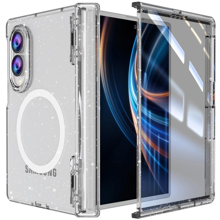 Custodia con pellicola magnetica trasparente glitter per Galaxy Z Fold8 5G