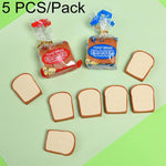 Confezione da 5 gomme da cancellare a forma di toast con simpatici cartoni animati