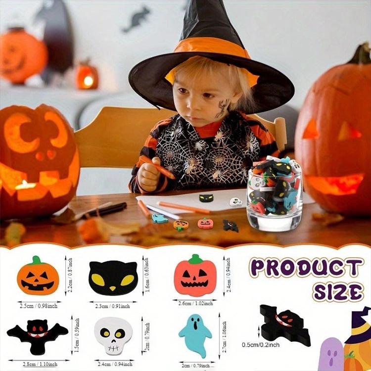 Confezione da 5 gomme da cancellare a tema Halloween con simpatici cartoni animati.