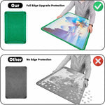 Tappetino per puzzle pieghevole e rinforzato, dimensioni: 56x81 cm, Green with Sorting Trays, Green with Stand, Black with Serged Edges, Black with Sorting Trays, Black with Stand