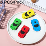 Confezione da 5 gomme da cancellare 3D creative con simpatici cartoni animati, senza residui, colore casuale.