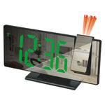 Orologio elettronico digitale multifunzione con ampio display e proiezione a specchio a LED DS-3618LP, sveglia digitale con funzione multifunzione.