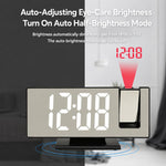 Orologio elettronico digitale multifunzione con ampio display e proiezione a specchio a LED DS-3618LP, sveglia digitale con funzione multifunzione.