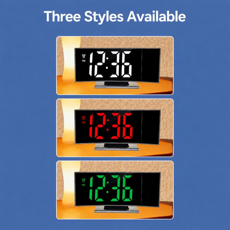 Sveglia multifunzione DS-3621LP con display LED a proiezione girevole a 180 gradi.