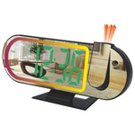 Sveglia elettronica con display a LED DS-3827LP, proiezione a specchio con luce ambientale RGB.