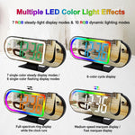 Sveglia elettronica con display a LED DS-3827LP, proiezione a specchio con luce ambientale RGB.