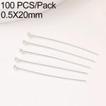 Confezione da 100 spilli a testa sferica in rame placcato oro per la creazione di gioielli fai da te., 1.8mm Ball Pin 0.5x20mm, 1.8mm Ball Pin 0.5x22mm, 1.8mm Ball Pin 0.5x24mm, 1.8mm Ball Pin 0.5x30mm