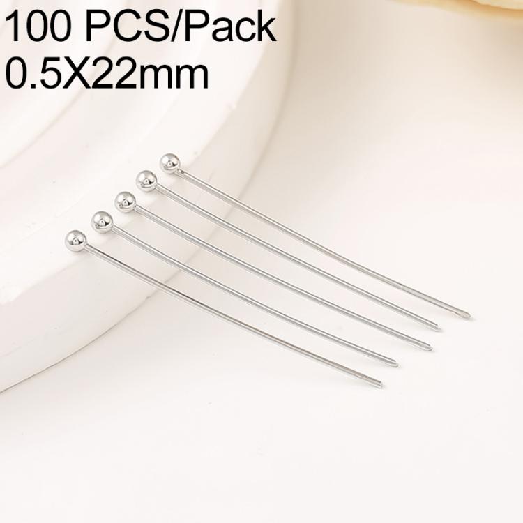 Confezione da 100 spilli a testa sferica in rame placcato oro per la creazione di gioielli fai da te., 1.8mm Ball Pin 0.5x20mm, 1.8mm Ball Pin 0.5x22mm, 1.8mm Ball Pin 0.5x24mm, 1.8mm Ball Pin 0.5x30mm