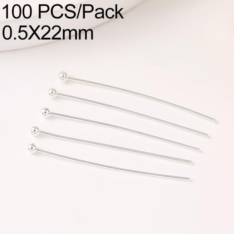 Confezione da 100 spilli a testa sferica in rame placcato oro per la creazione di gioielli fai da te., 1.8mm Ball Pin 0.5x20mm, 1.8mm Ball Pin 0.5x22mm, 1.8mm Ball Pin 0.5x24mm, 1.8mm Ball Pin 0.5x30mm