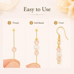Confezione da 100 spilli a testa sferica in rame placcato oro per la creazione di gioielli fai da te., 1.8mm Ball Pin 0.5x35mm, 1.8mm Ball Pin 0.5x40mm, 1.8mm Ball Pin 0.5x50mm, 1.8mm Ball Pin 0.5x60mm
