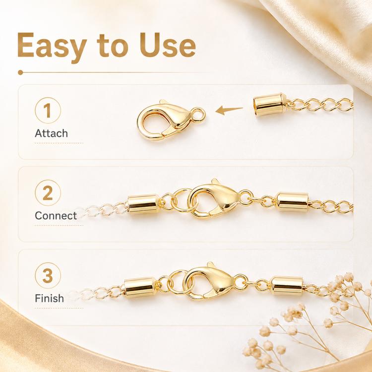Confezione da 20 pezzi di chiusure a moschettone placcate in oro per bracciali e collane, fibbie a molla per la creazione di gioielli fai da te., 301#10mm, 302#12mm, 901#10mm, 902#12mm