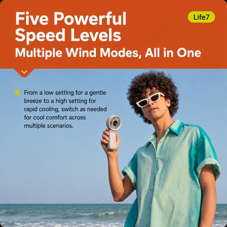 Ventilatore portatile pieghevole ad alta velocità JisuLife Life7