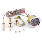 Indicatore di temperatura dell'acqua meccanico a doppio display per modifiche auto con 3 adattatori, Dual-Display Water Temperature Gauge