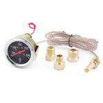 Indicatore di temperatura dell'acqua meccanico a doppio display per modifiche auto con 3 adattatori, Dual-Display Water Temperature Gauge