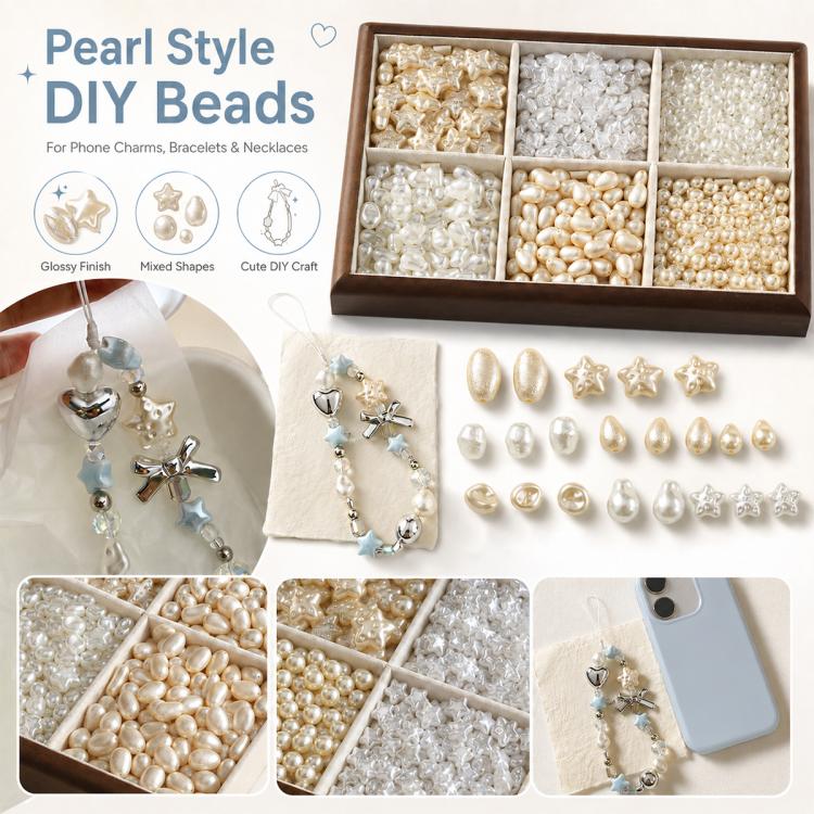 Accessori fai da te con perline finte irregolari effetto perla per cinturini per cellulari