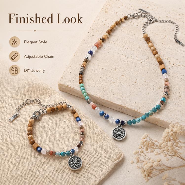 Perline sciolte sfaccettate naturali, accessori fai da te per bracciali e collane