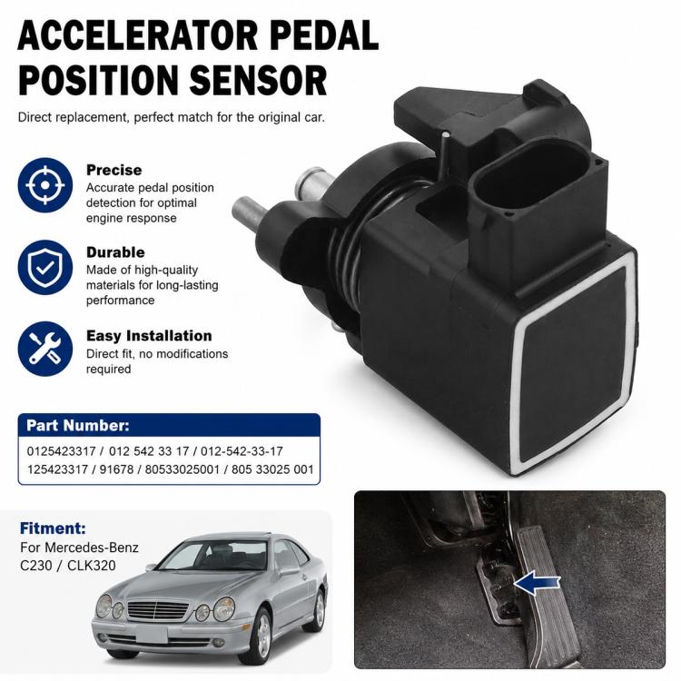 Sensore di posizione del pedale dell'acceleratore per Mercedes-Benz C230 / CLK320 0125423317