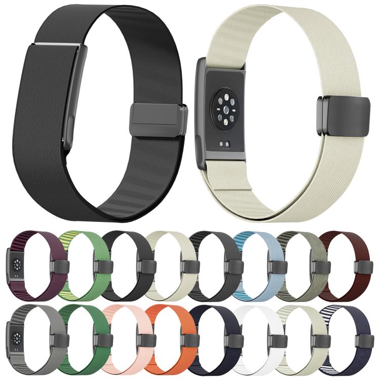 Telaio in metallo con chiusura magnetica, cinturino interno in nylon twill., For Amazfit Helio Strap