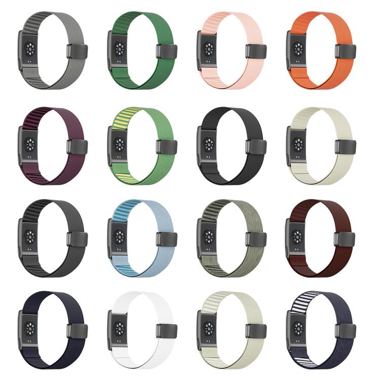 Telaio in metallo con chiusura magnetica, cinturino interno in nylon twill., For Amazfit Helio Strap