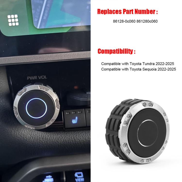 Manopola di controllo del climatizzatore e della radio per Toyota Tundra / Sequoia 2022-2025 86128-0C060, For Toyota Tundra