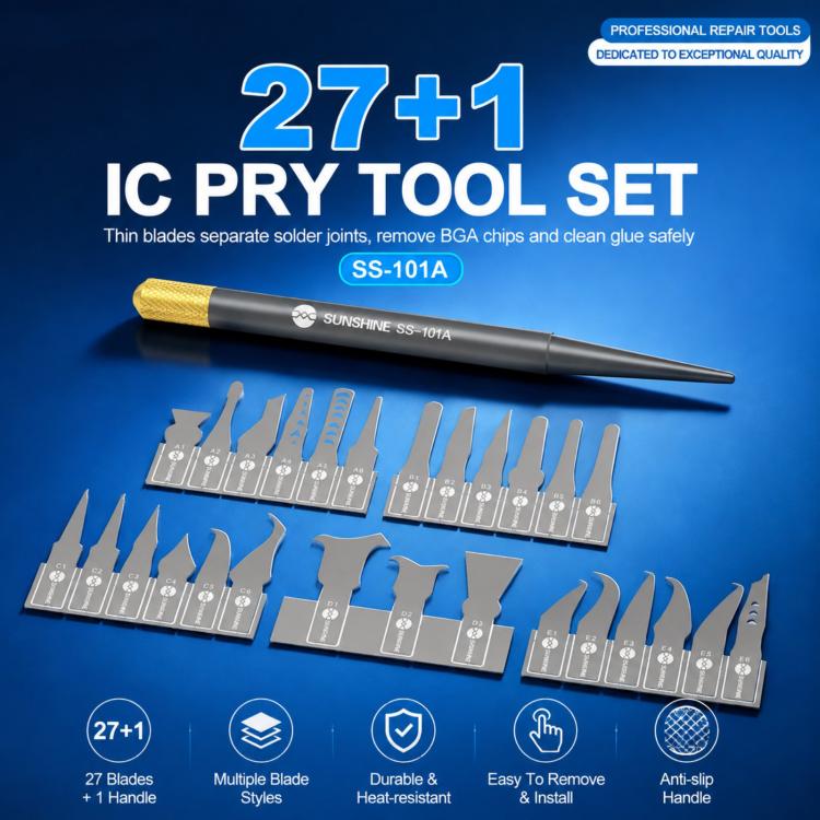 Set lame precisione SUNSHINE SS-101A per riparazione circuiti integrati
