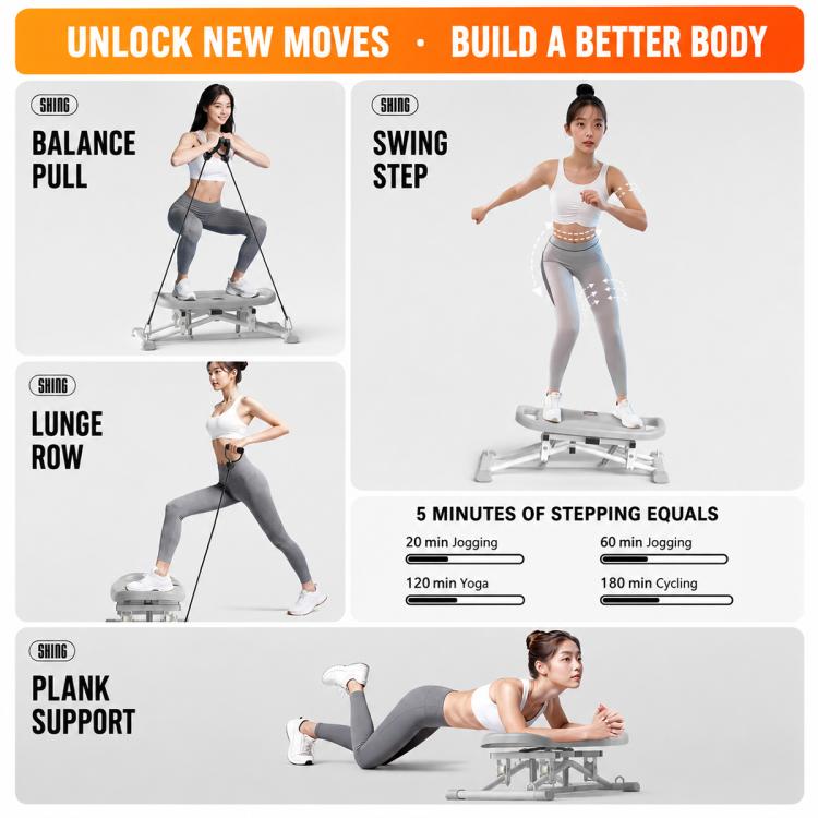 Stepper 2 in 1 per il fitness domestico