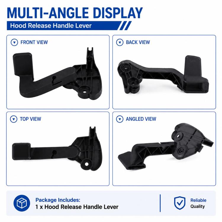 Maniglia di apertura cofano per Audi A4 B6/B7 2001–2008, codice 8E1823533B, 8E1823533B01C, guida a sinistra.