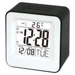 DS-3632 Sveglia da tavolo multifunzione di piccole dimensioni con controllo vocale, quadrata.