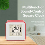 DS-3632 Sveglia da tavolo multifunzione di piccole dimensioni con controllo vocale, quadrata.