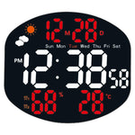 DS-3816L Orologio elettronico digitale multifunzione a LED con ampio schermo, visualizzazione meteo e telecomando