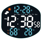 DS-3816L Orologio elettronico digitale multifunzione a LED con ampio schermo, visualizzazione meteo e telecomando
