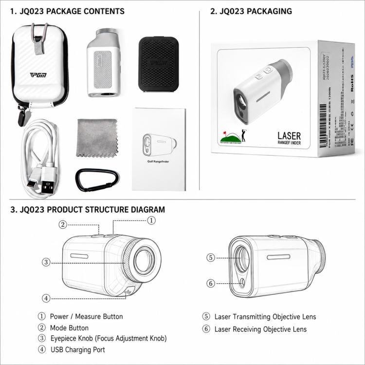 Telemetro magnetico da golf PGM JQ023 Mini