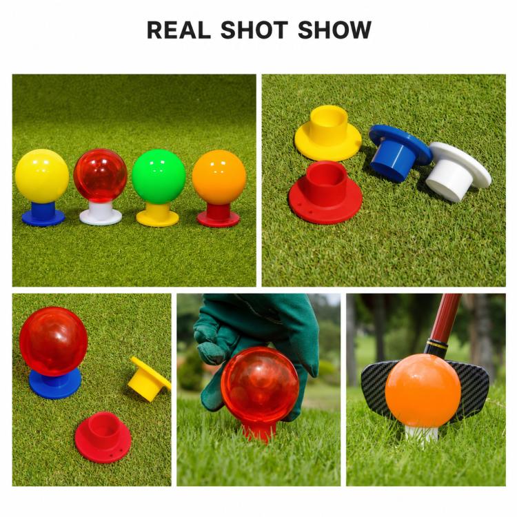 PGM QT032 Supporto per pallina da golf in gomma resistente per parco, foro rotondo