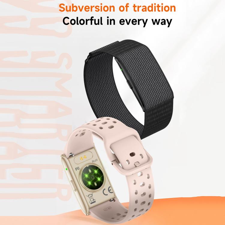 Braccialetto fitness intelligente H59 Max, supporta il monitoraggio della frequenza cardiaca, della pressione sanguigna e del sonno., Silicone Watch Band, Nylon Watch Band
