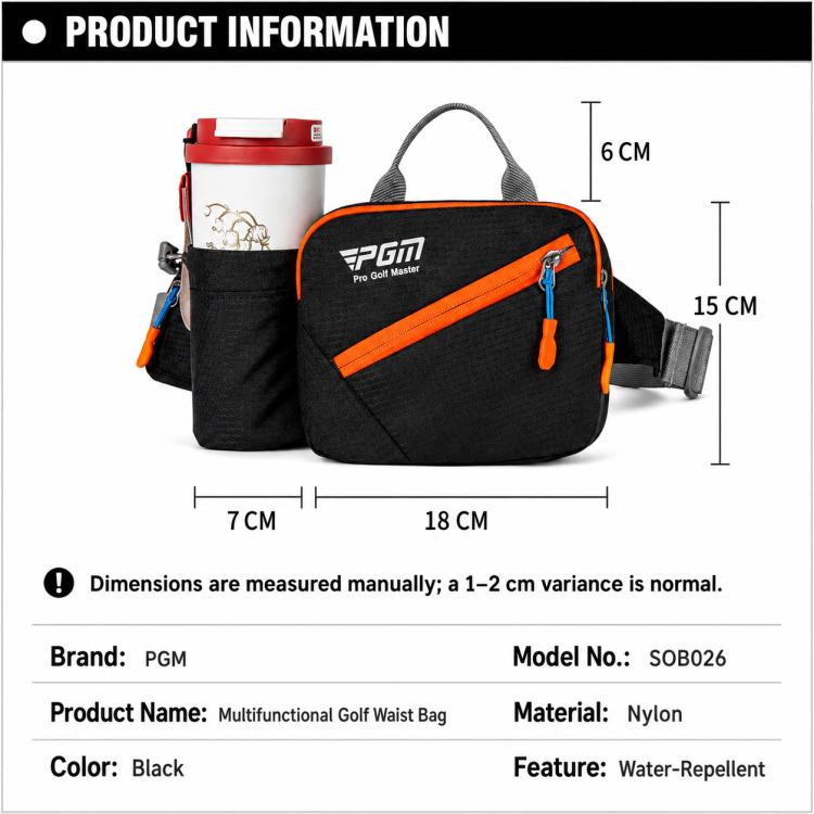 Borsa organizer da campo da golf idrorepellente di grande capacità PGM SOB026