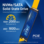 M.2 NVMe PCIe Internal Solid State Drive 128GB-1TB