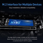 M.2 NVMe PCIe Internal Solid State Drive 128GB-1TB