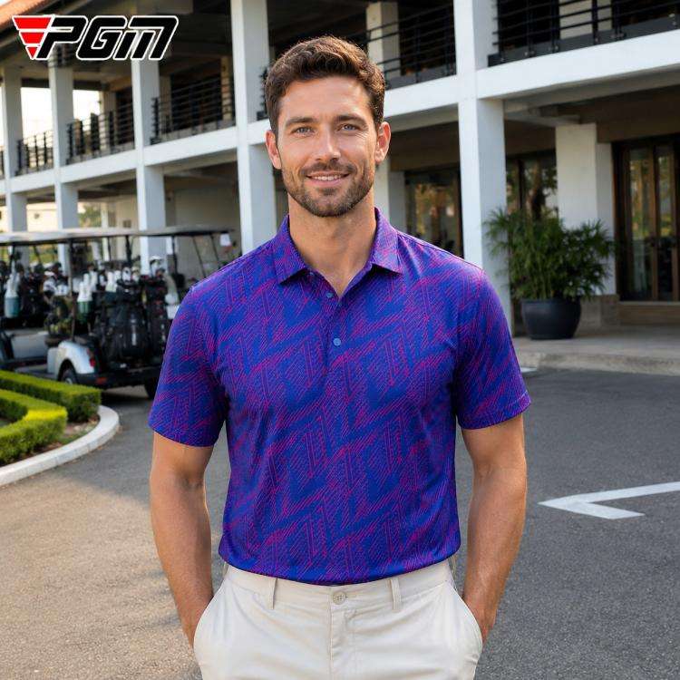 PGM YF913 Maglietta sportiva da golf da uomo con stampa, traspirante, ad asciugatura rapida e ad asciugatura rapida., M, L, XL, XXL