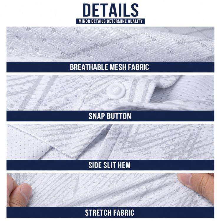 PGM YF913 Maglietta sportiva da golf da uomo con stampa, traspirante, ad asciugatura rapida e ad asciugatura rapida., M, L, XL, XXL