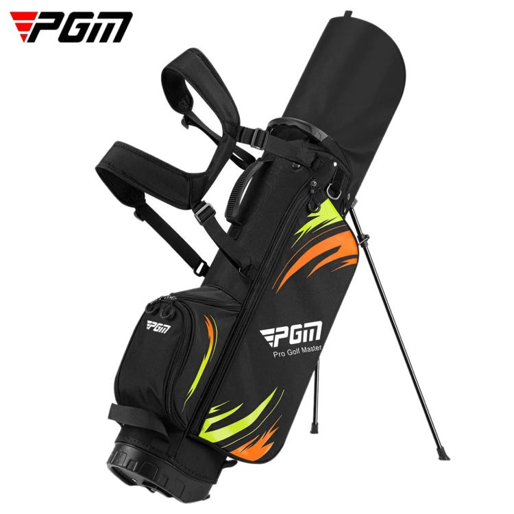 Borsa da golf a doppia tracolla PGM QB203 per ragazzi, grande capacità, capiente., Large Size Black Green, Medium Size Black Green, Small Size Blue