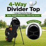 Borsa da golf a doppia tracolla PGM QB203 per ragazzi, grande capacità, capiente., Large Size Black Green, Medium Size Black Green, Small Size Blue